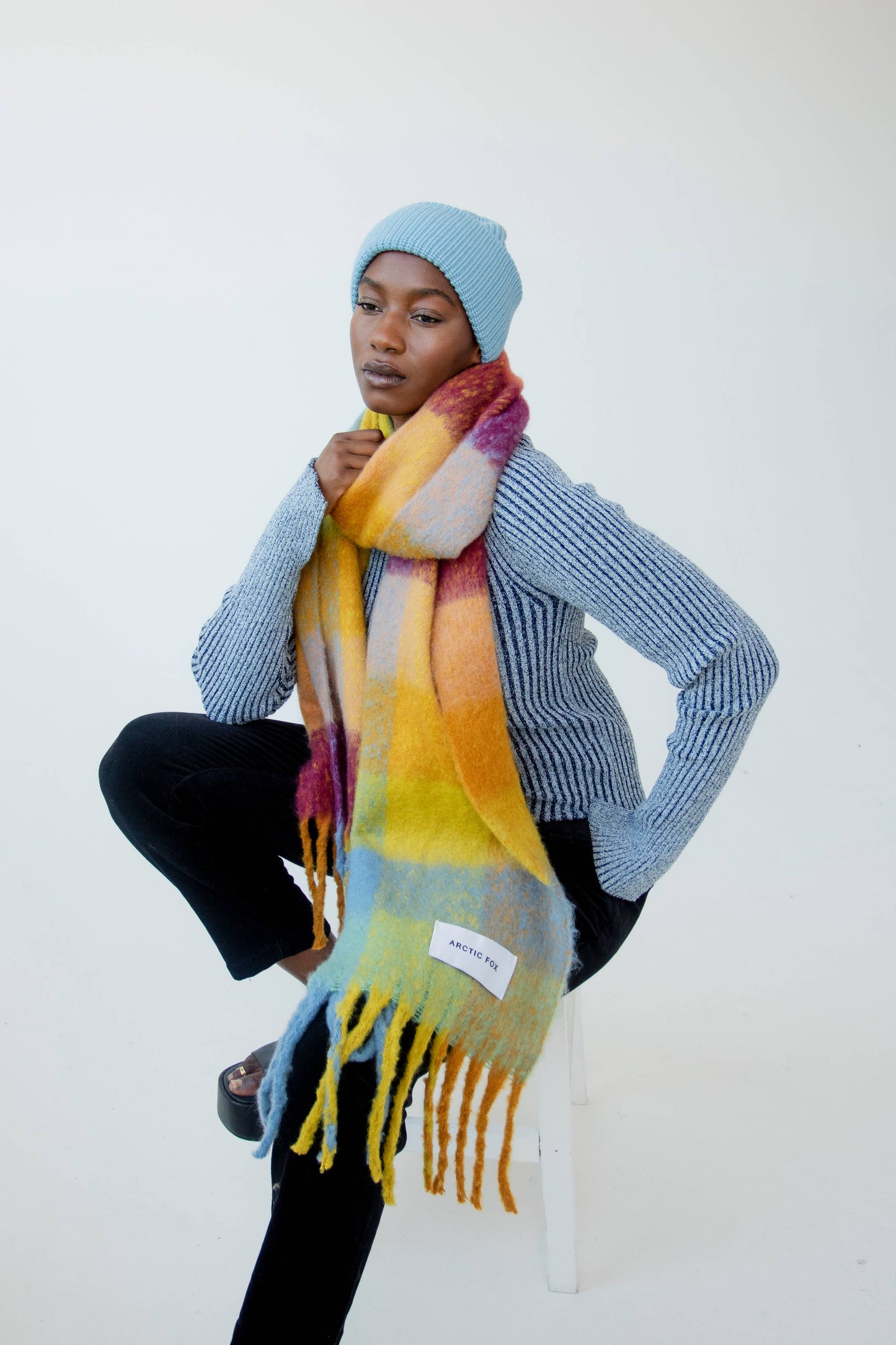 The Reykjavik Scarf - Yellow Check - AW23