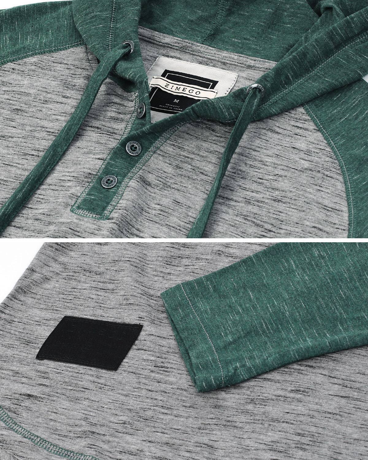 Long Sleeve Color Block Pullover Thin Hoodie