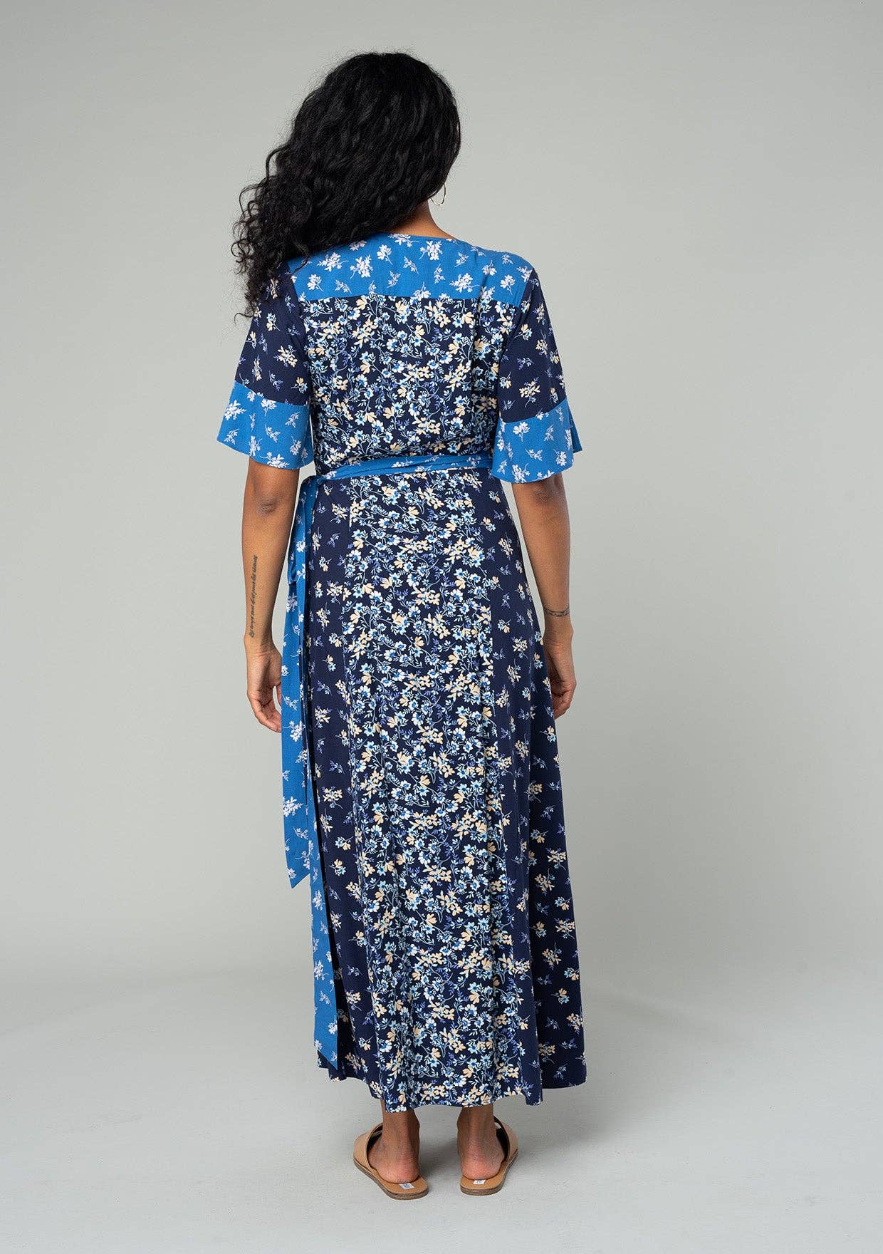 Multi Floral Wrap Dress