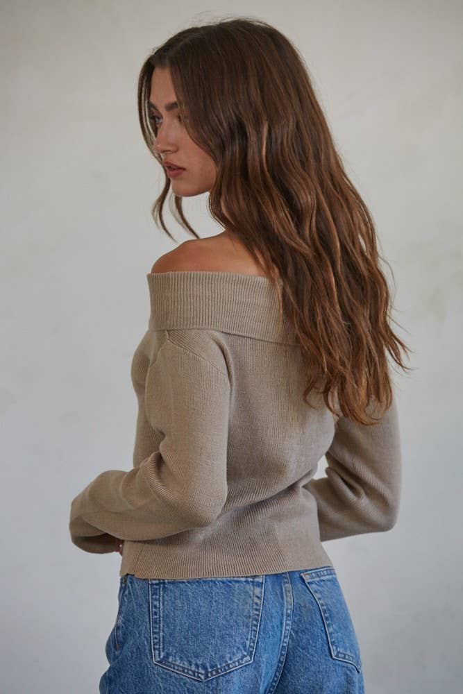 W1423 | Knit Sweater Cardigan Top