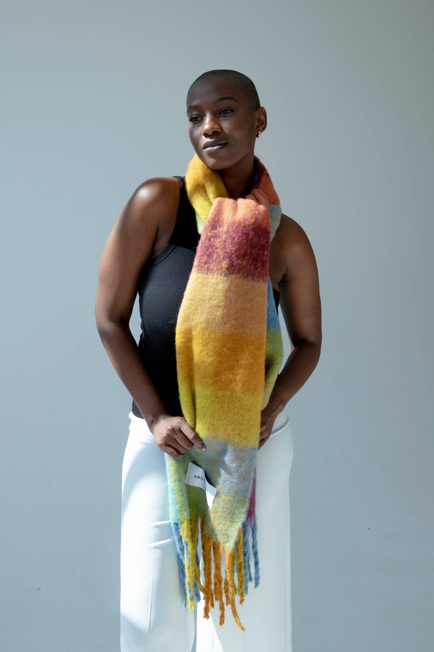 The Reykjavik Scarf - Yellow Check - AW23