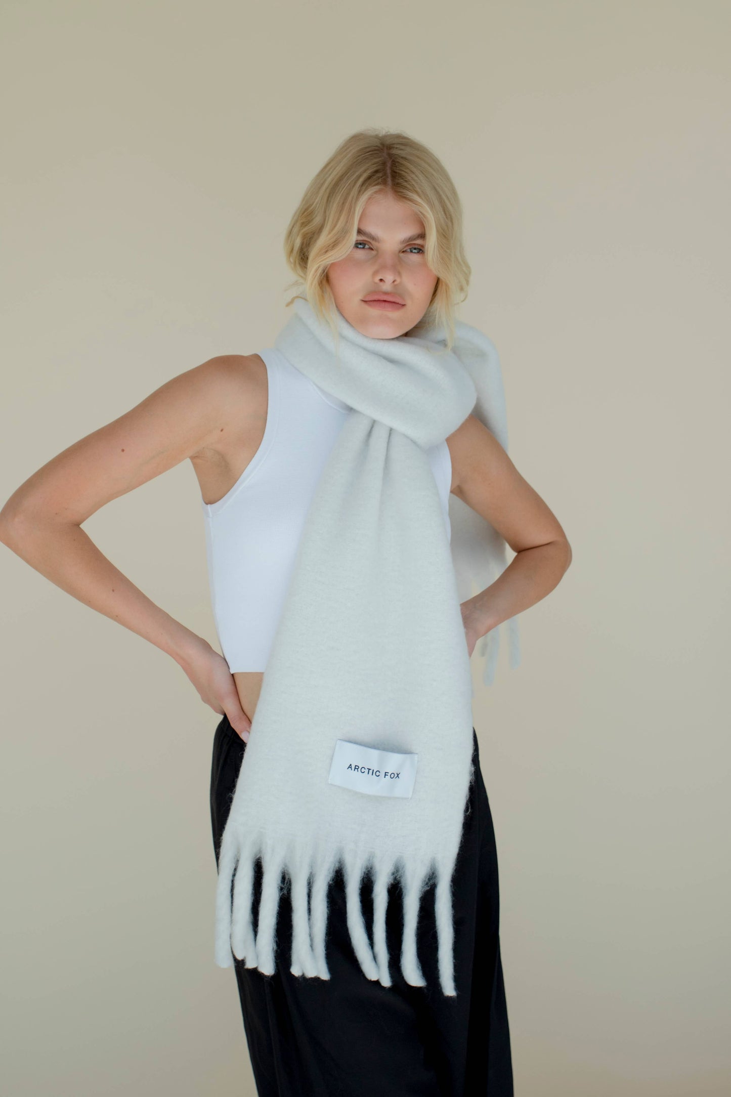 The Stockholm Scarf - 100% Recycled - Polar White - AW23