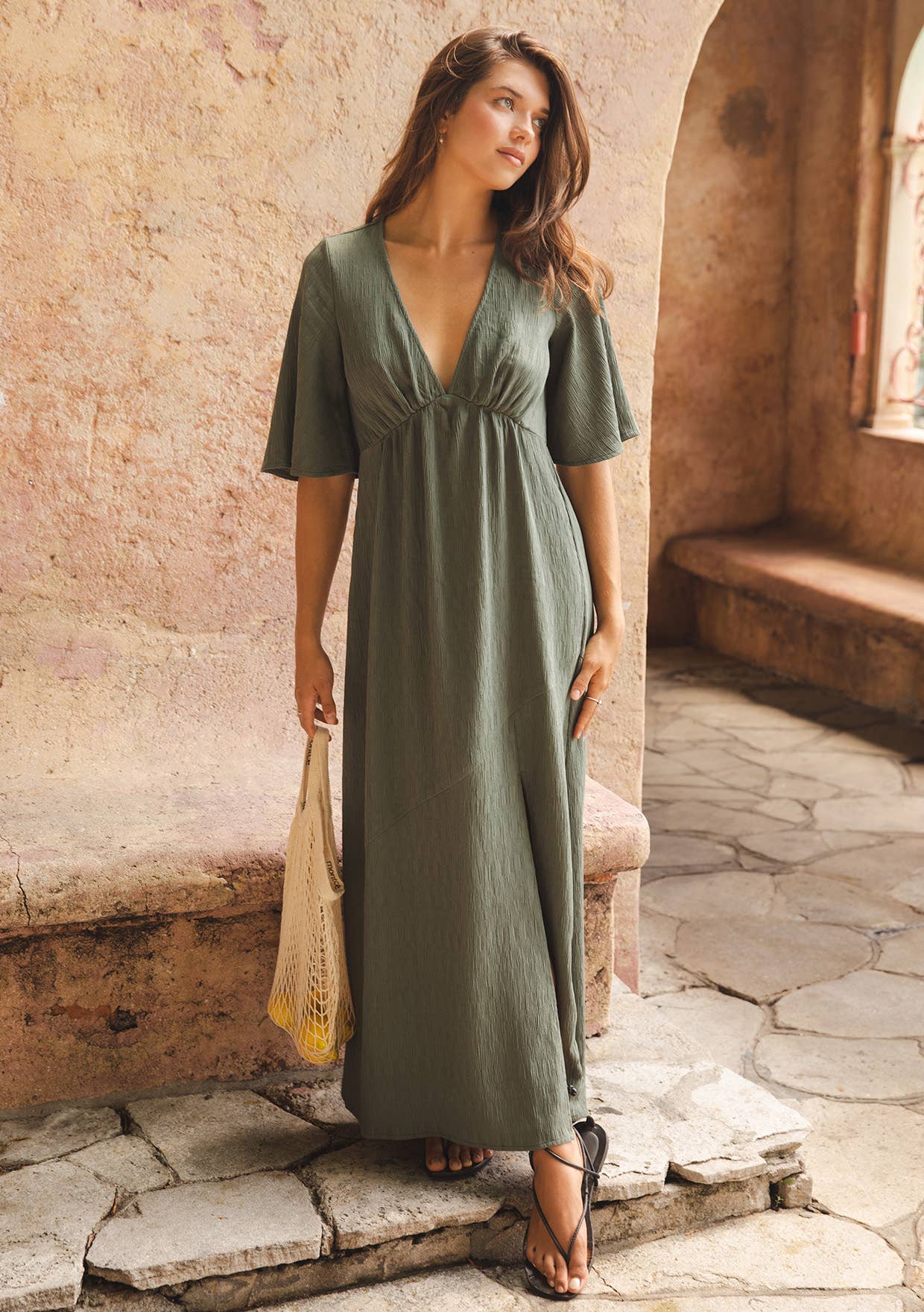 Empire Waist Maxi Dress with Slit Empire Waist Maxi Dress with Slit