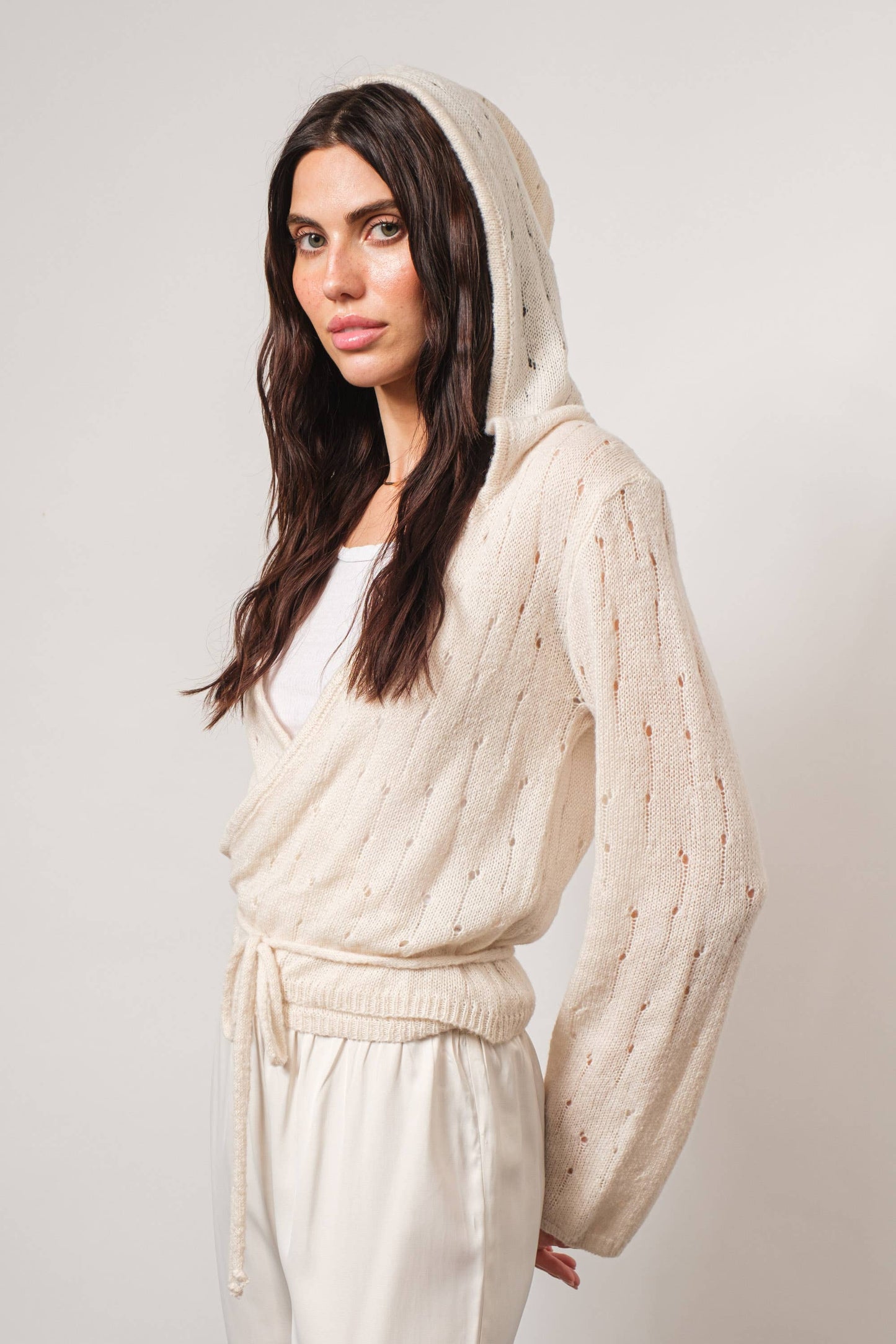 Simi Hooded Wrap Cardigan