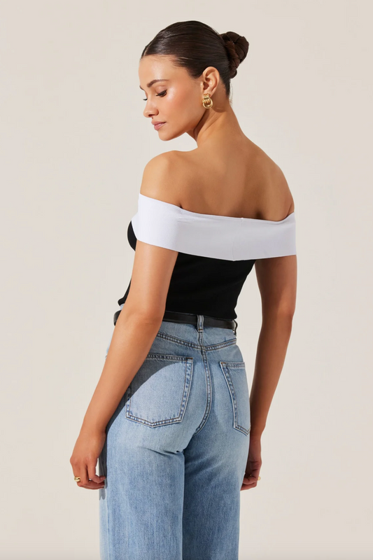 Rochelle Contrast Sweater Top