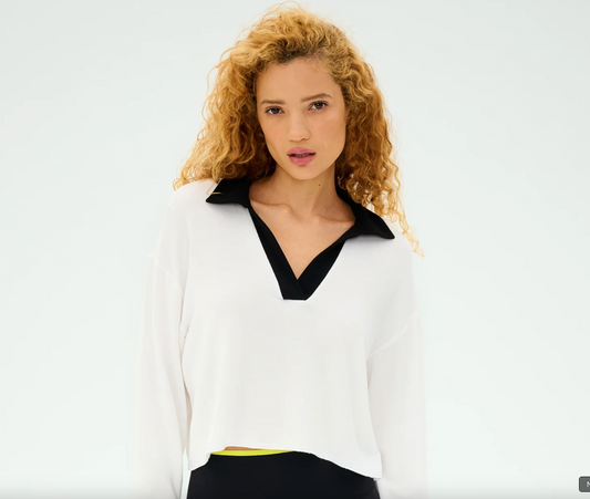 JOAN FLEECE POLO SWEATSHIRT