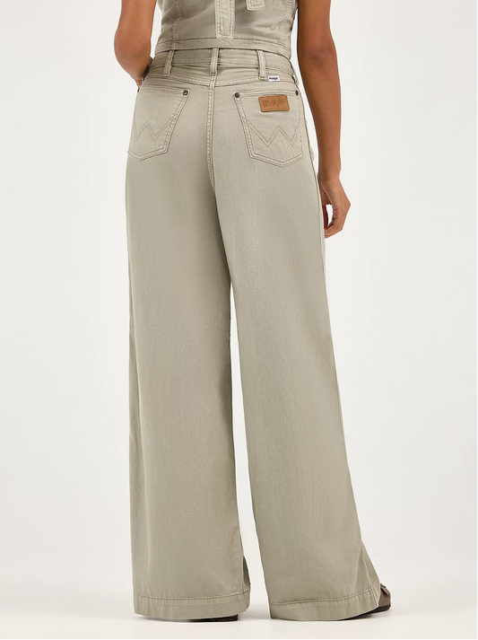 WOMEN'S PLEATED TROUSER - TEA