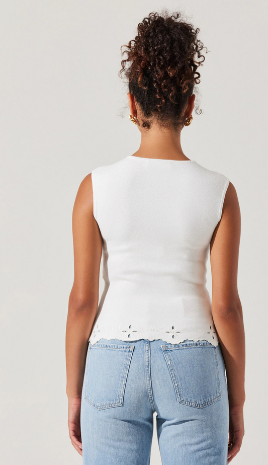 Ellamay Embroidered Sweater Top