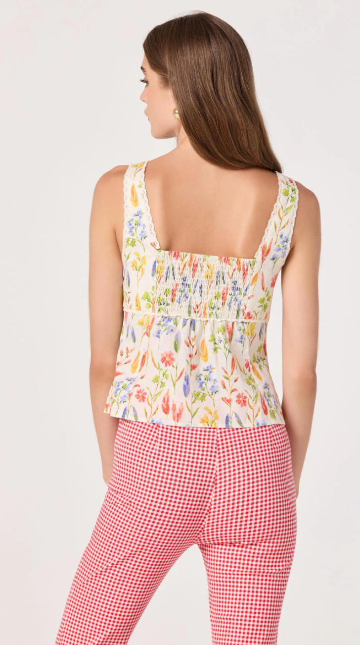 Theresa Floral Lace Bustier Tank