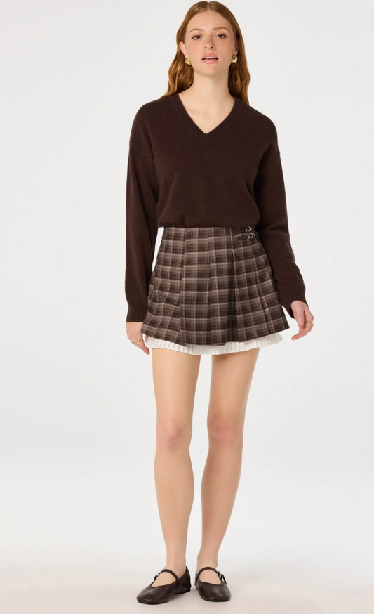 Melian Plaid Pleated Skirt