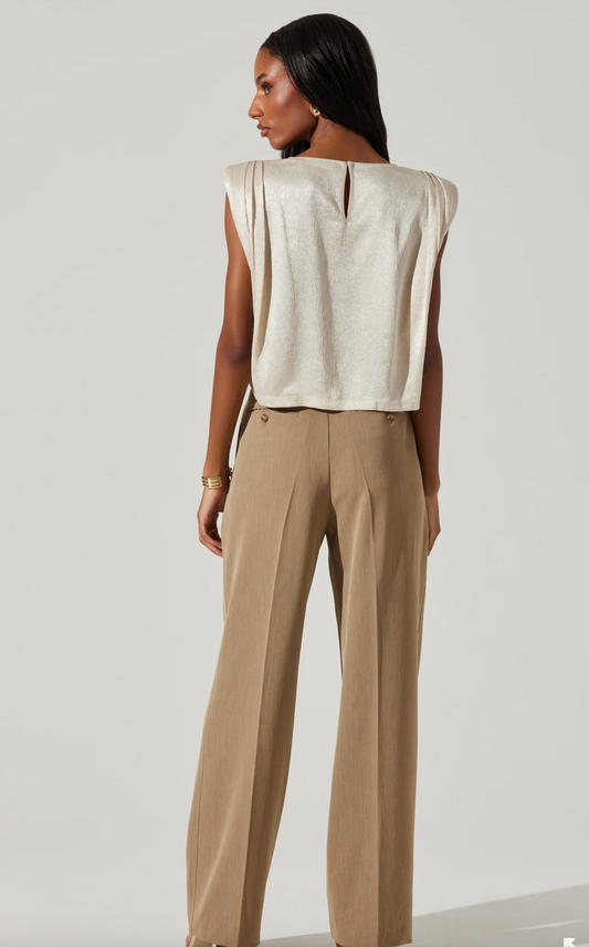 Isola Boxy Shoulder Pad Top