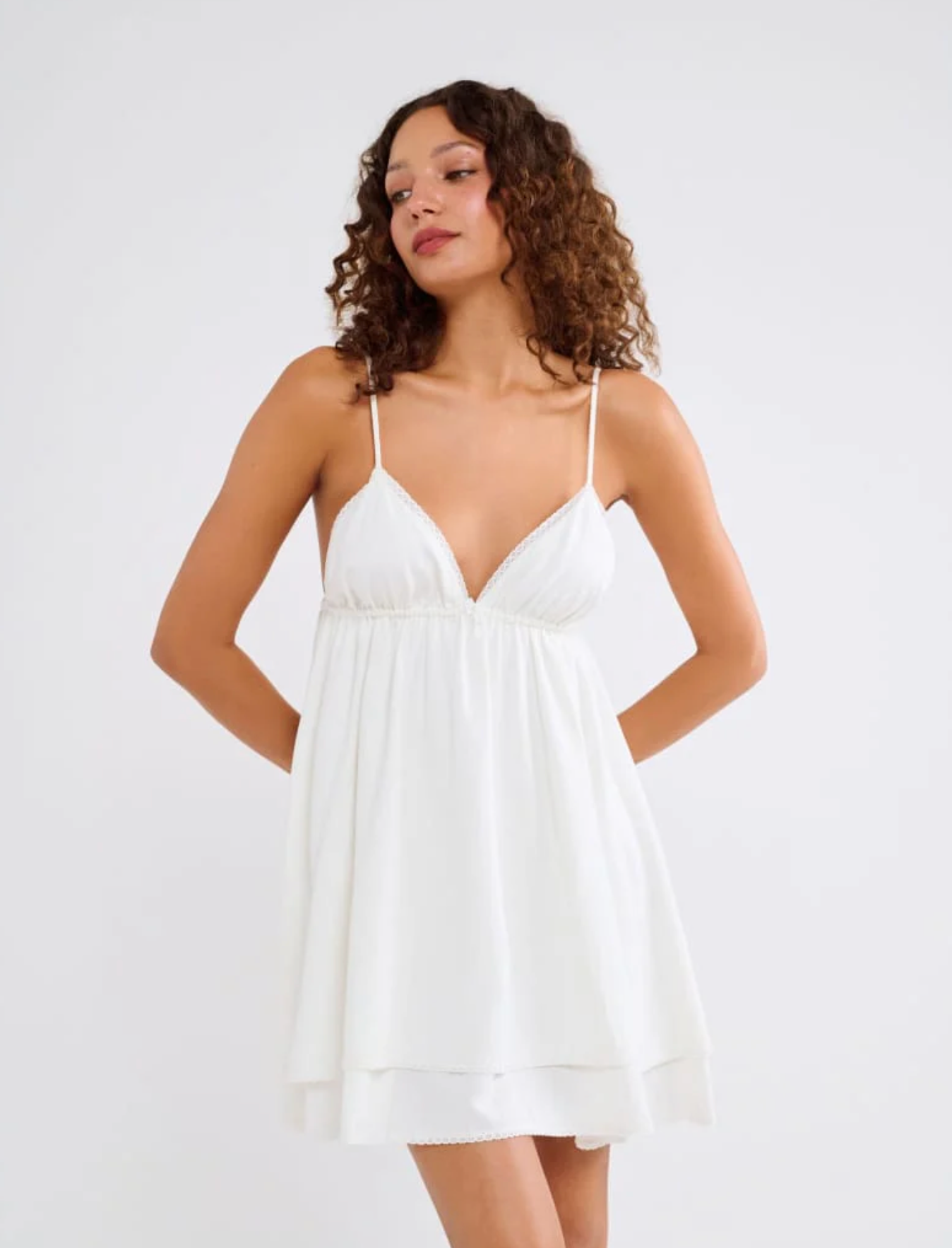 Shoreline Mini Dress-White