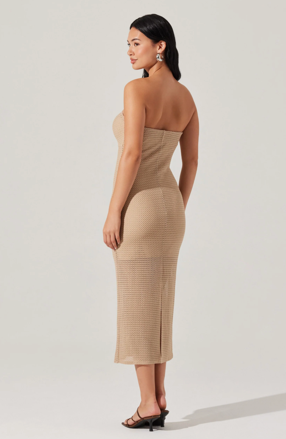 Kasandra Strapless Open Knit Dress