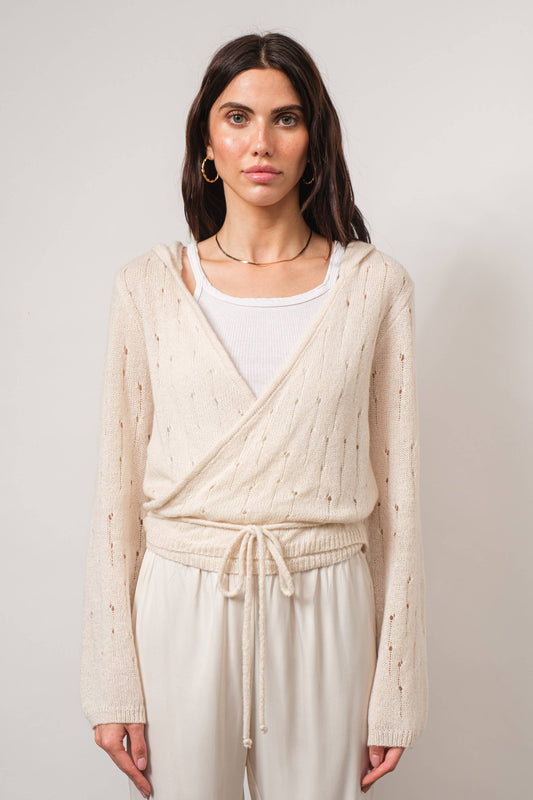Simi Hooded Wrap Cardigan