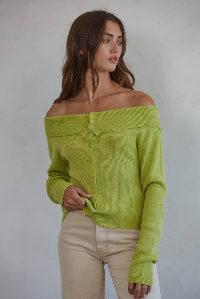 W1423 | Knit Sweater Cardigan Top