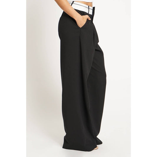 FOLDED WAISTBAND TROUSERS