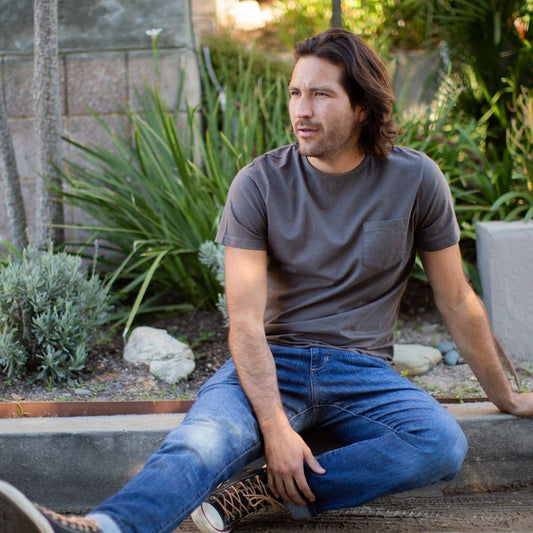 Gavin Short Sleeve Garment Dye Pocket Tee