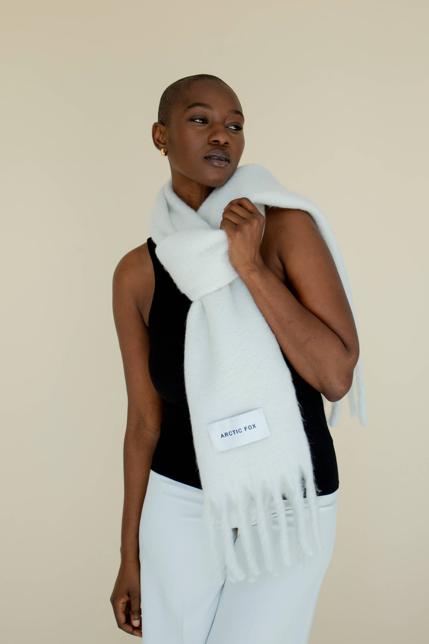 The Stockholm Scarf - 100% Recycled - Polar White - AW23