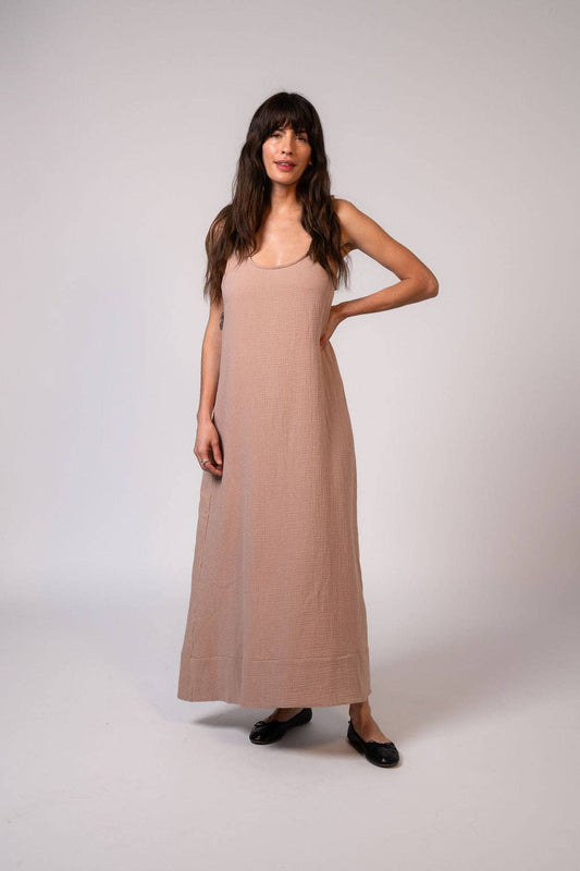 Jasmine Cotton Maxi Dress - Latte