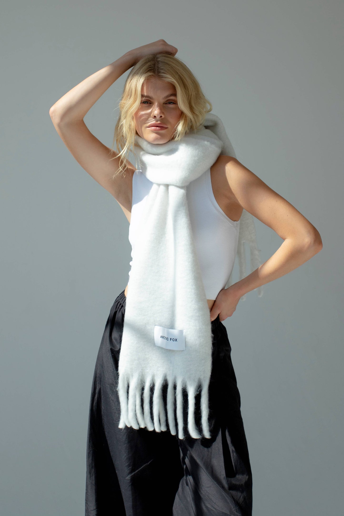 The Stockholm Scarf - 100% Recycled - Polar White - AW23