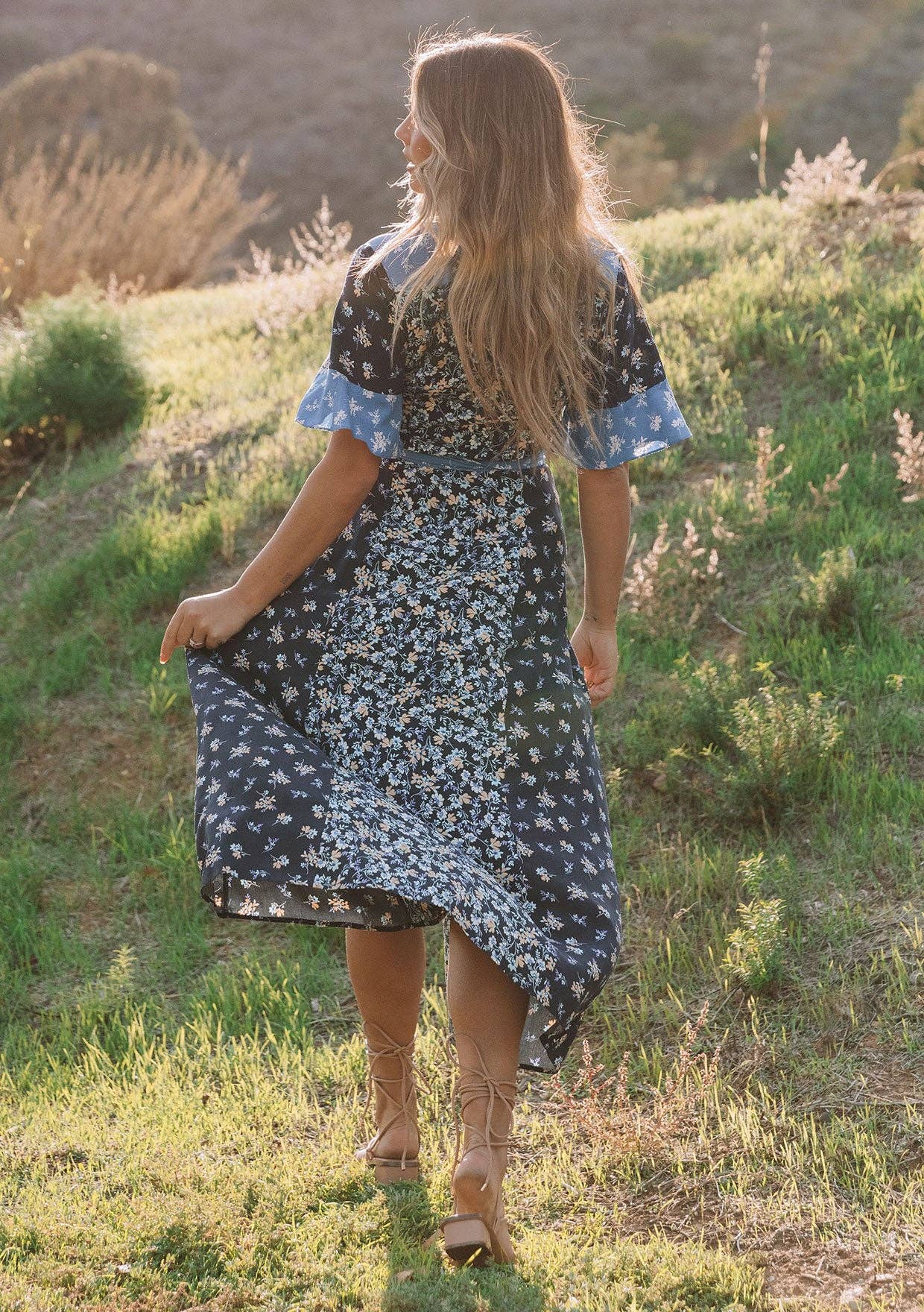 Multi Floral Wrap Dress
