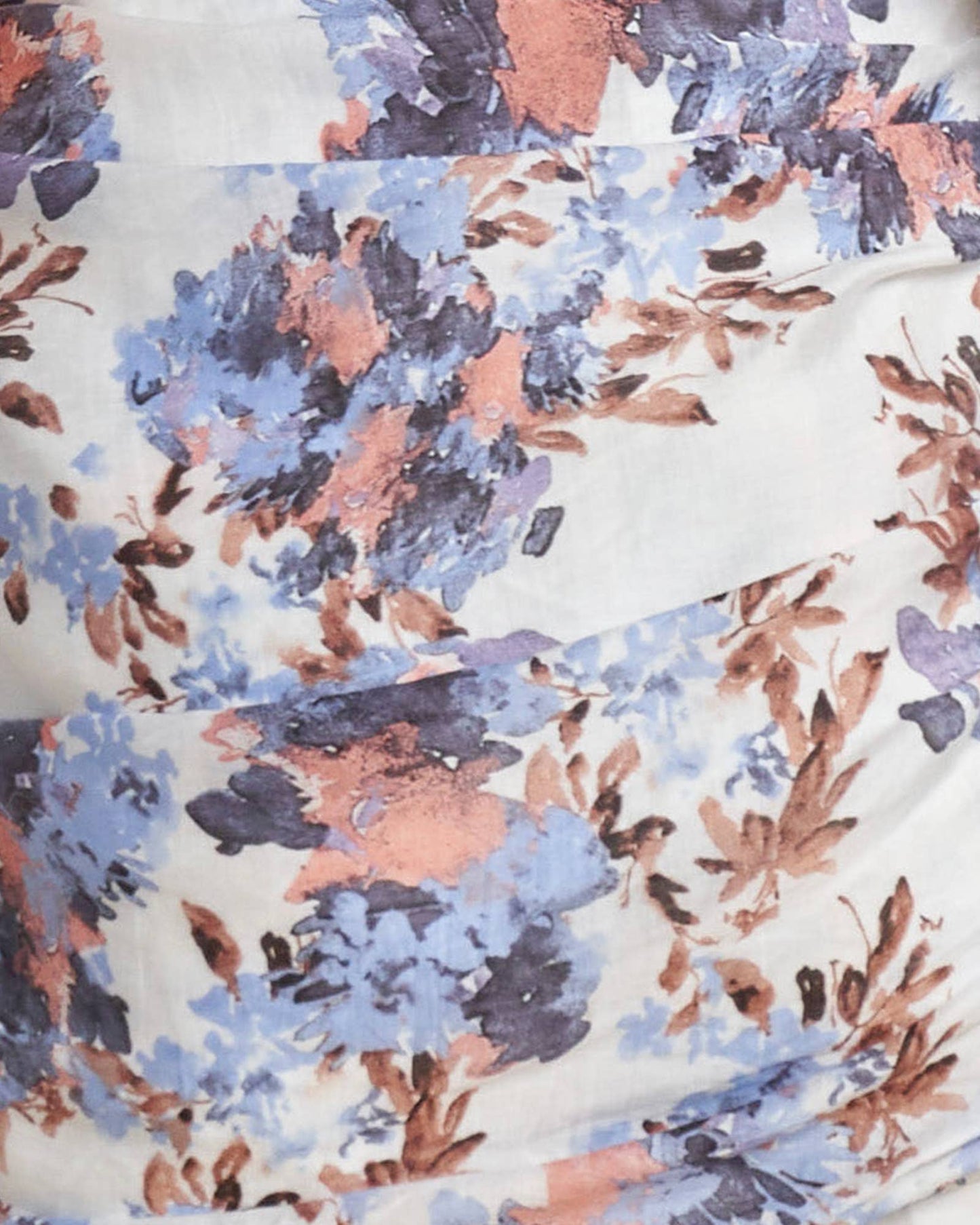 Watercolour Wrap Dress - Blue Print