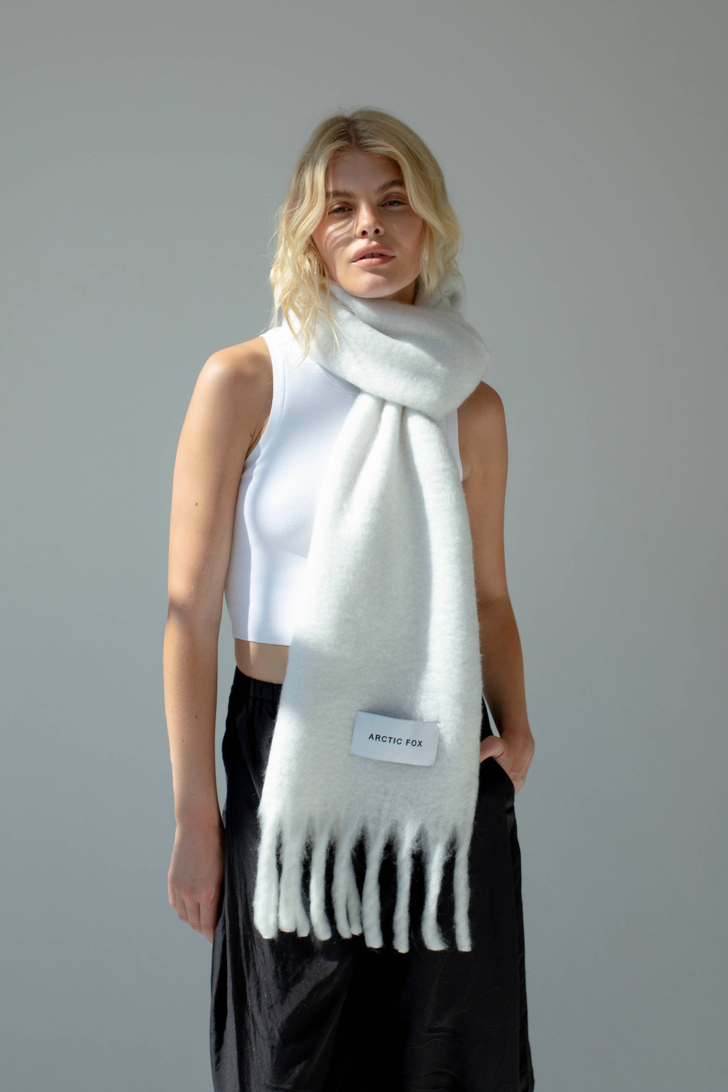 The Stockholm Scarf - 100% Recycled - Polar White - AW23