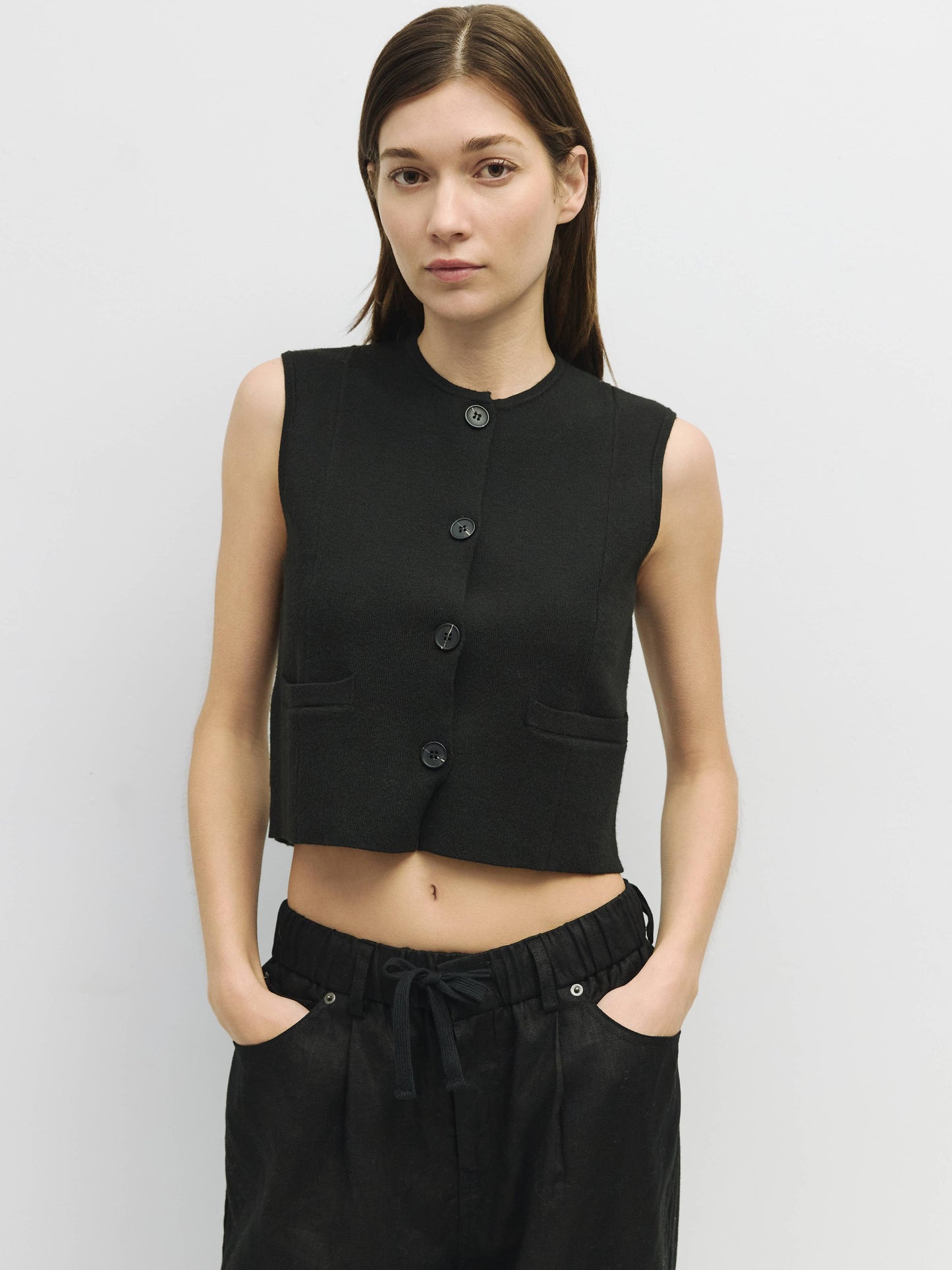 The Karla Vest | Button-Down Sweatar Vest