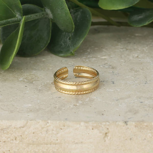 Gold Adjustable Band Toe Ring