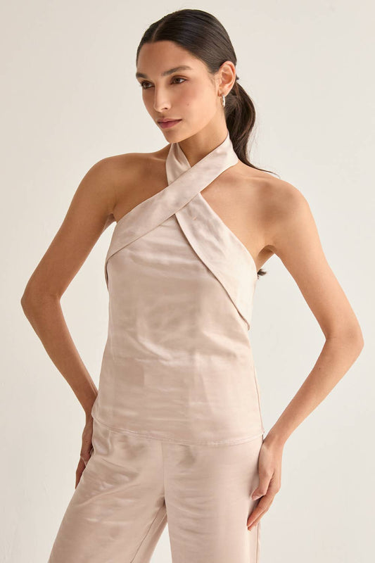Scarlett Satin Halter Top