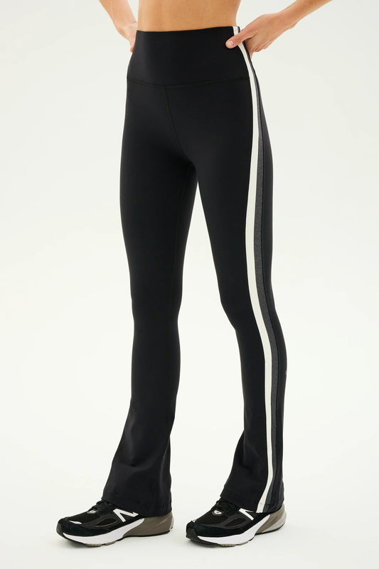 RAQUEL HIGH WAIST FLARED LEGGING BLK/WHT/HGR