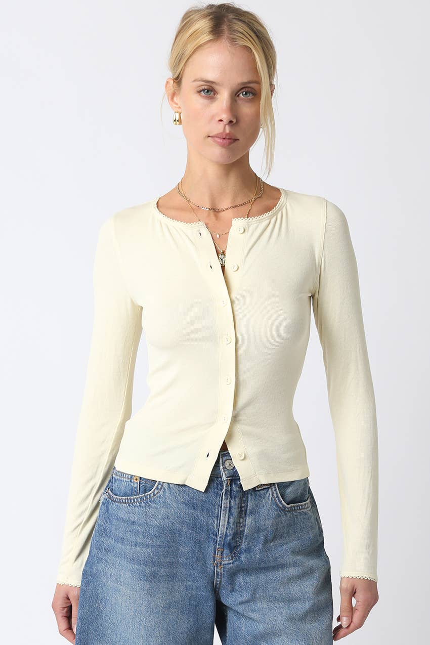 Rowan Button Top