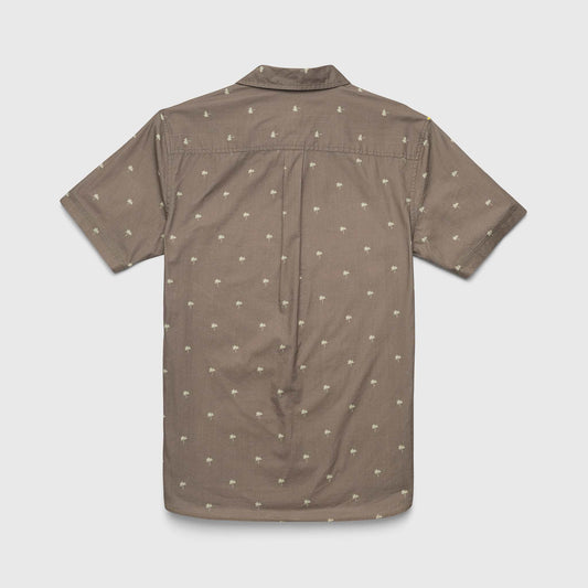 Joey s/s Palm printed Shirt - Olive