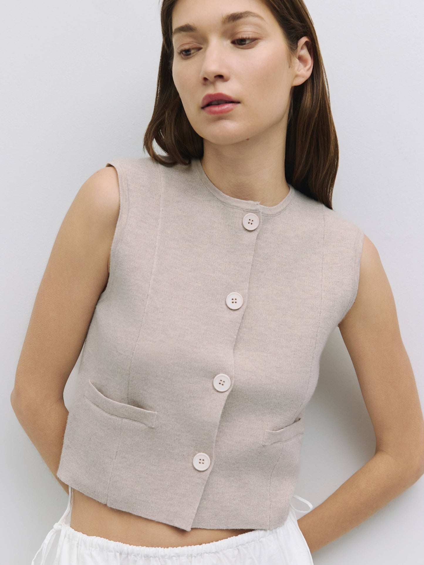 The Karla Vest | Button-Down Sweatar Vest