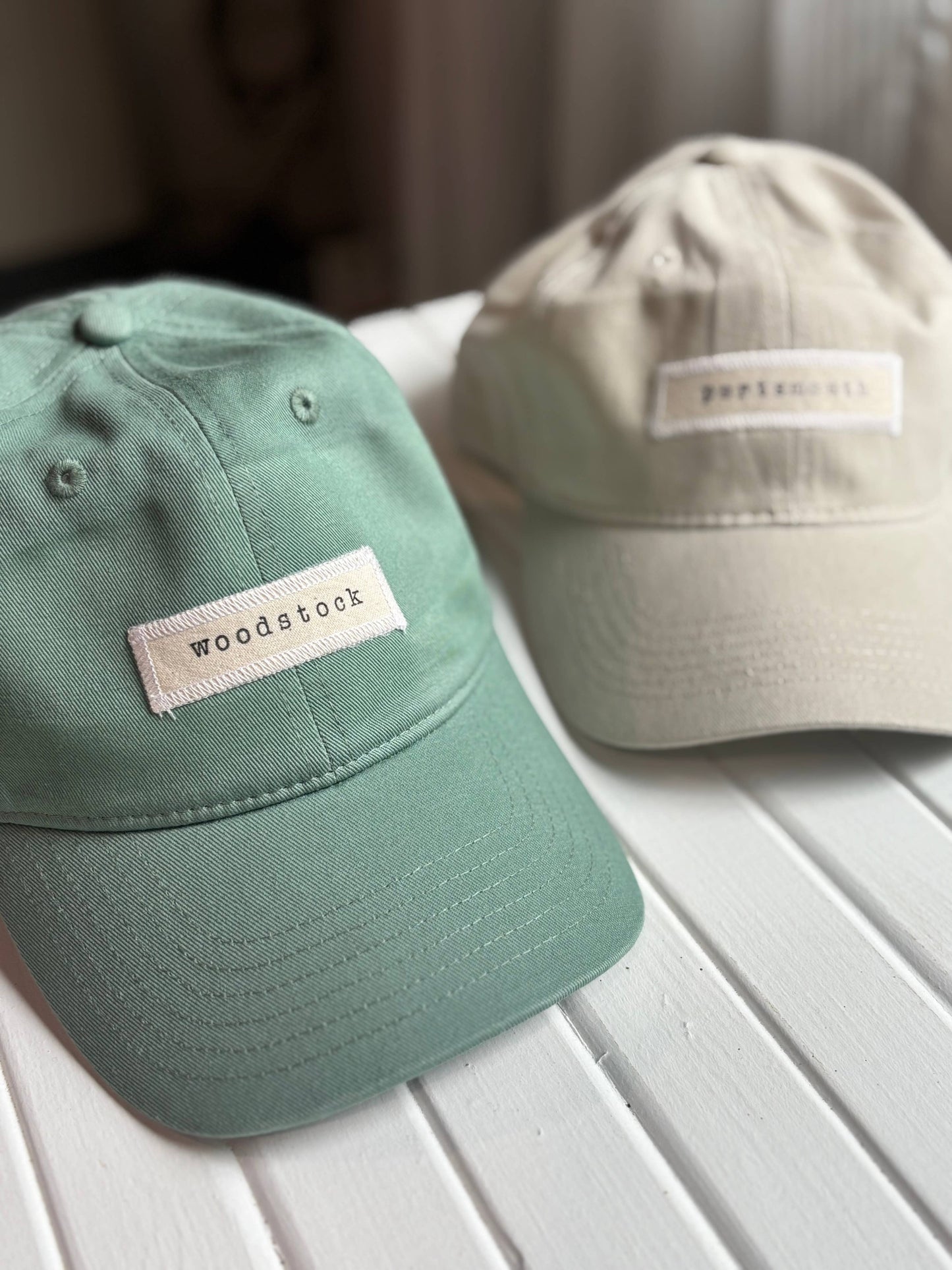 Hand Stamped Cap - Stone