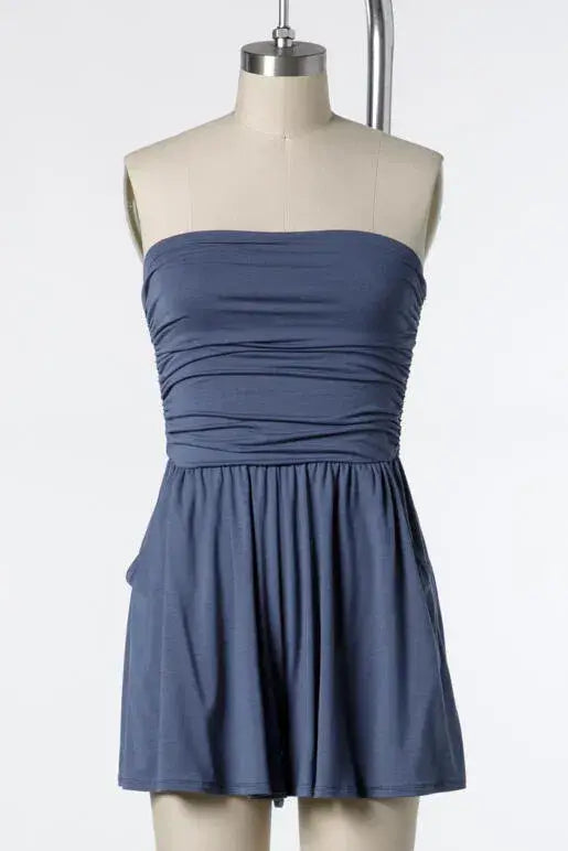 Tank Top Shirring Romper