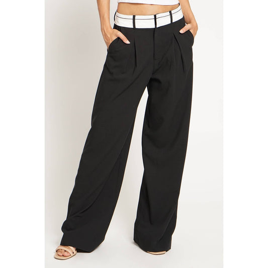 FOLDED WAISTBAND TROUSERS