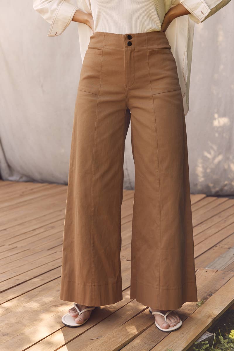 FLATTERING WIDE LEG FULL-LENGTH STRETCHY PANTS