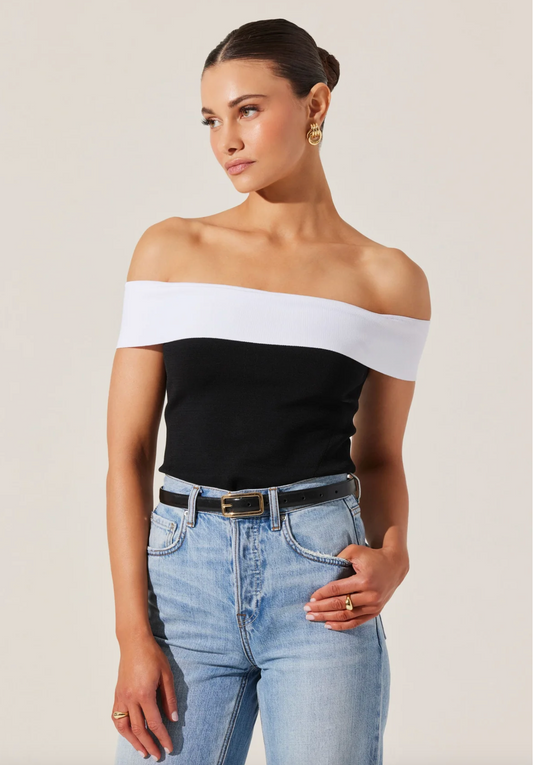 Rochelle Contrast Sweater Top