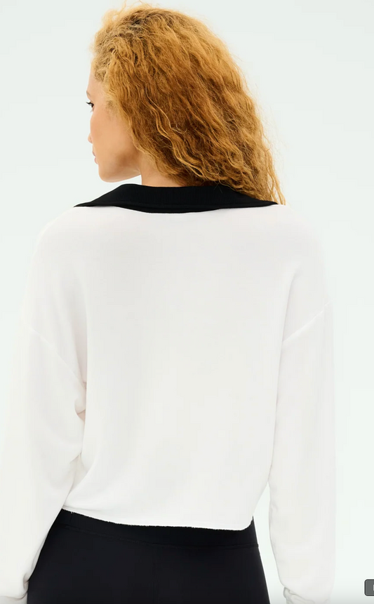 JOAN FLEECE POLO SWEATSHIRT
