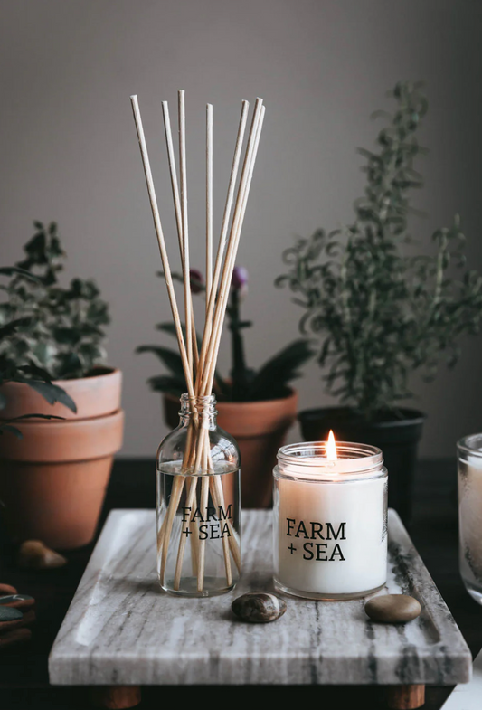 Farm + Sea: Classic Reed Diffuser Collection- Lemon + Vanilla Bean