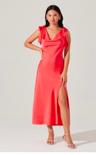Allexina Dress- CORAL