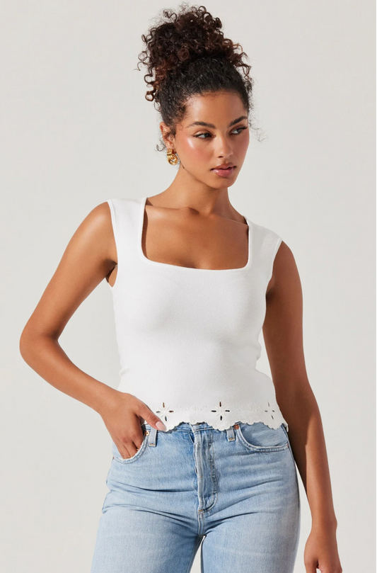 Ellamay Embroidered Sweater Top