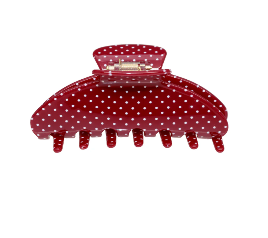 BIG EFFING CLIP IN CHERRY POLKA DOT