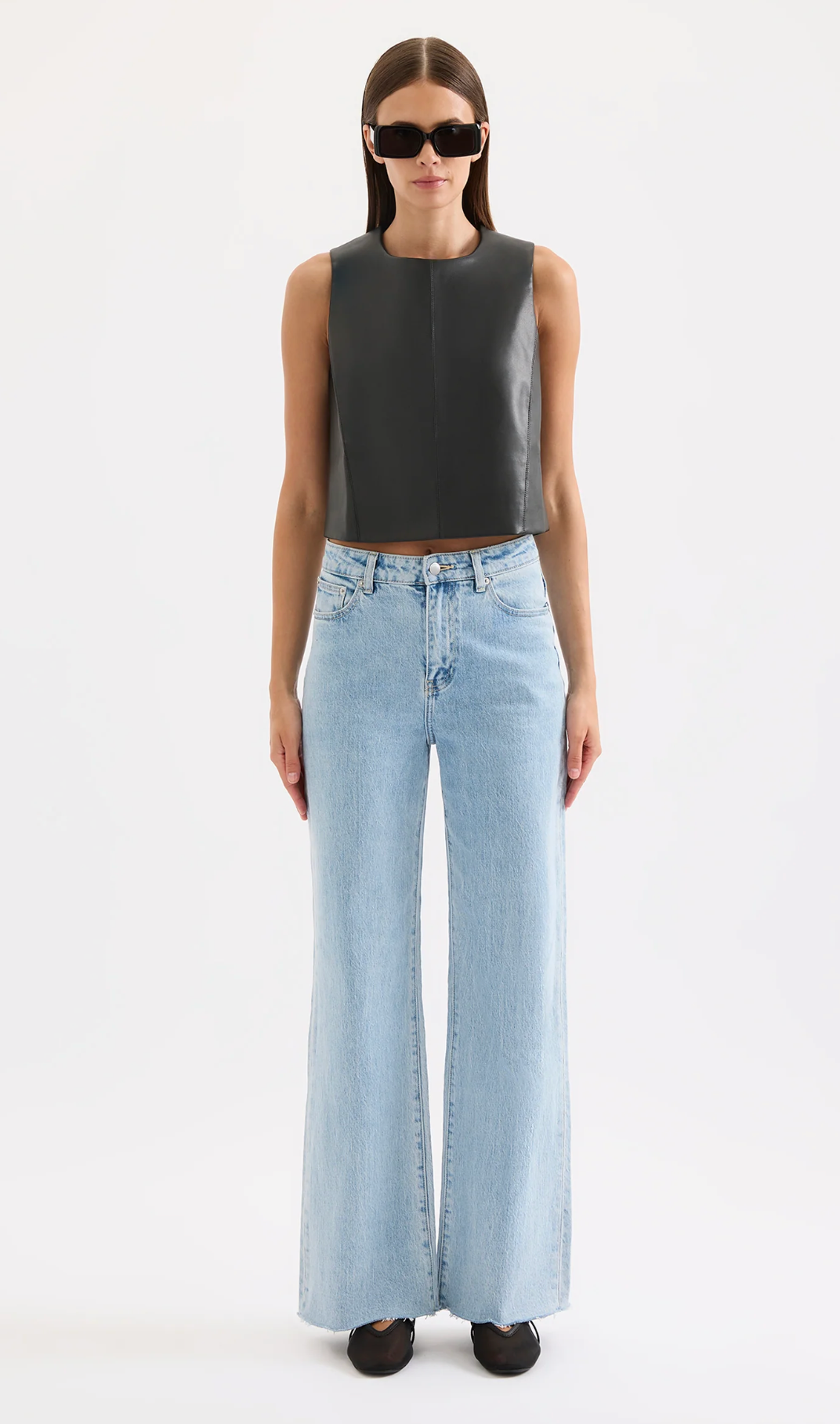 BEAUMONT VEGAN LEATHER TOP