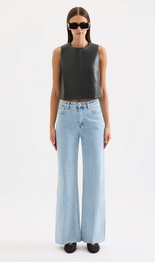 BEAUMONT VEGAN LEATHER TOP