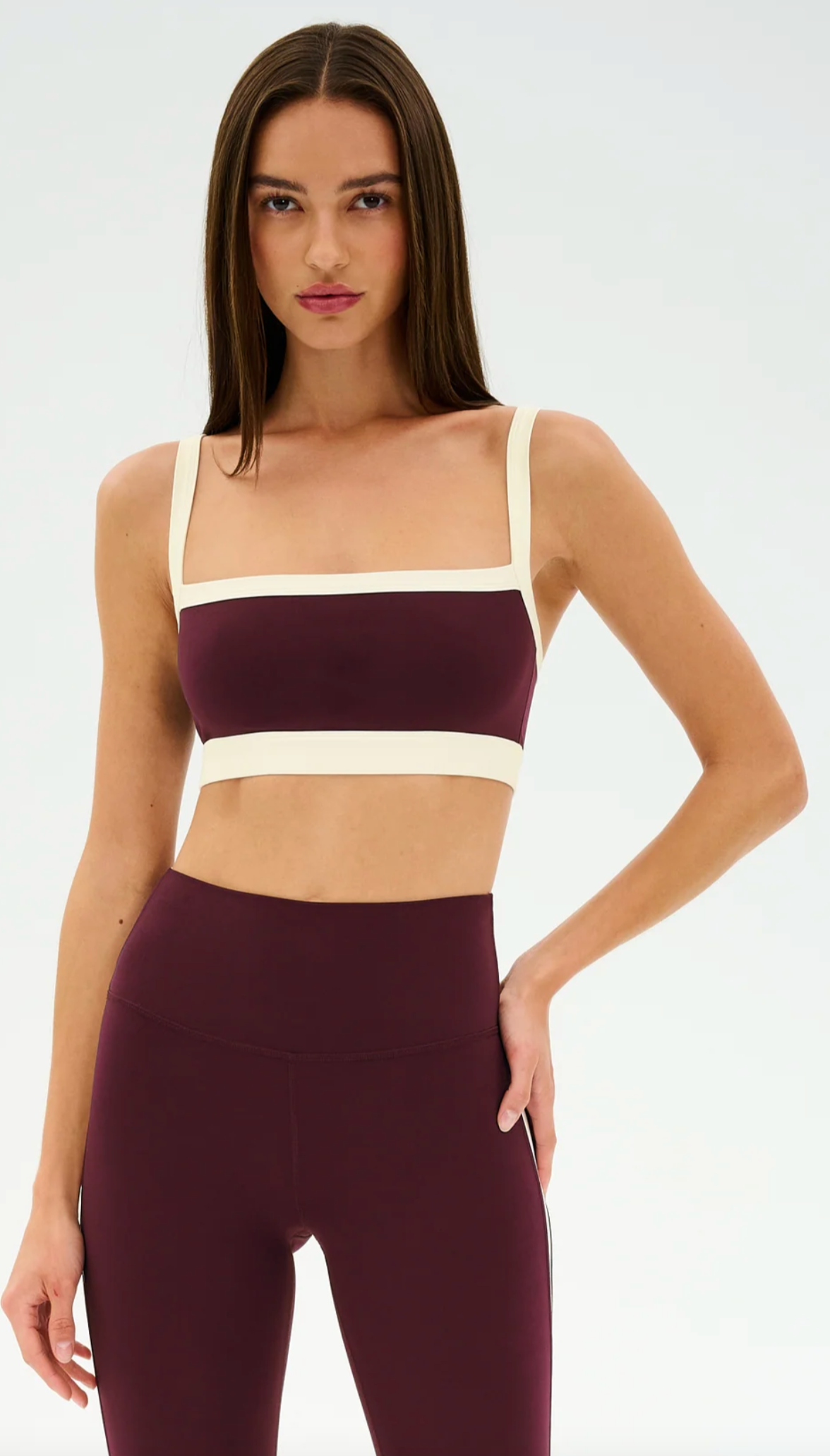 MONAH RIGOR BRA - DARK CHERRY/CREME