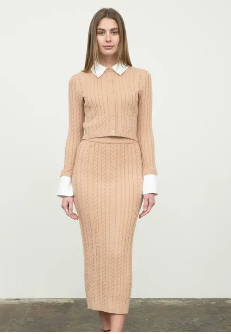 Mixed Media Cable Knit