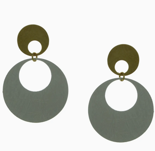 Two Tone Circles Earrings