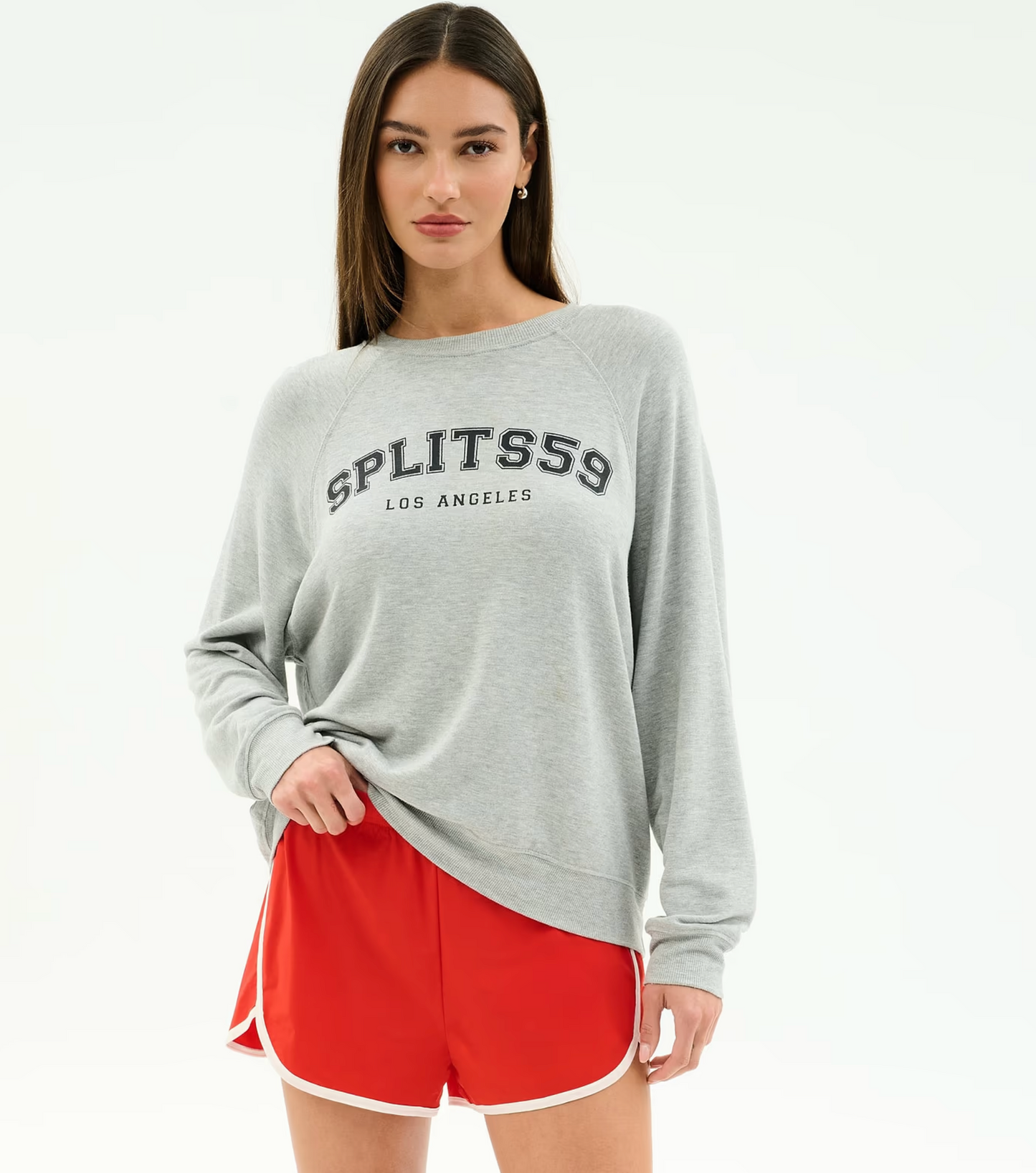 ANDIE OVERSIZED FLEECE VARSITY GRAPHIC SWEATSHIRT